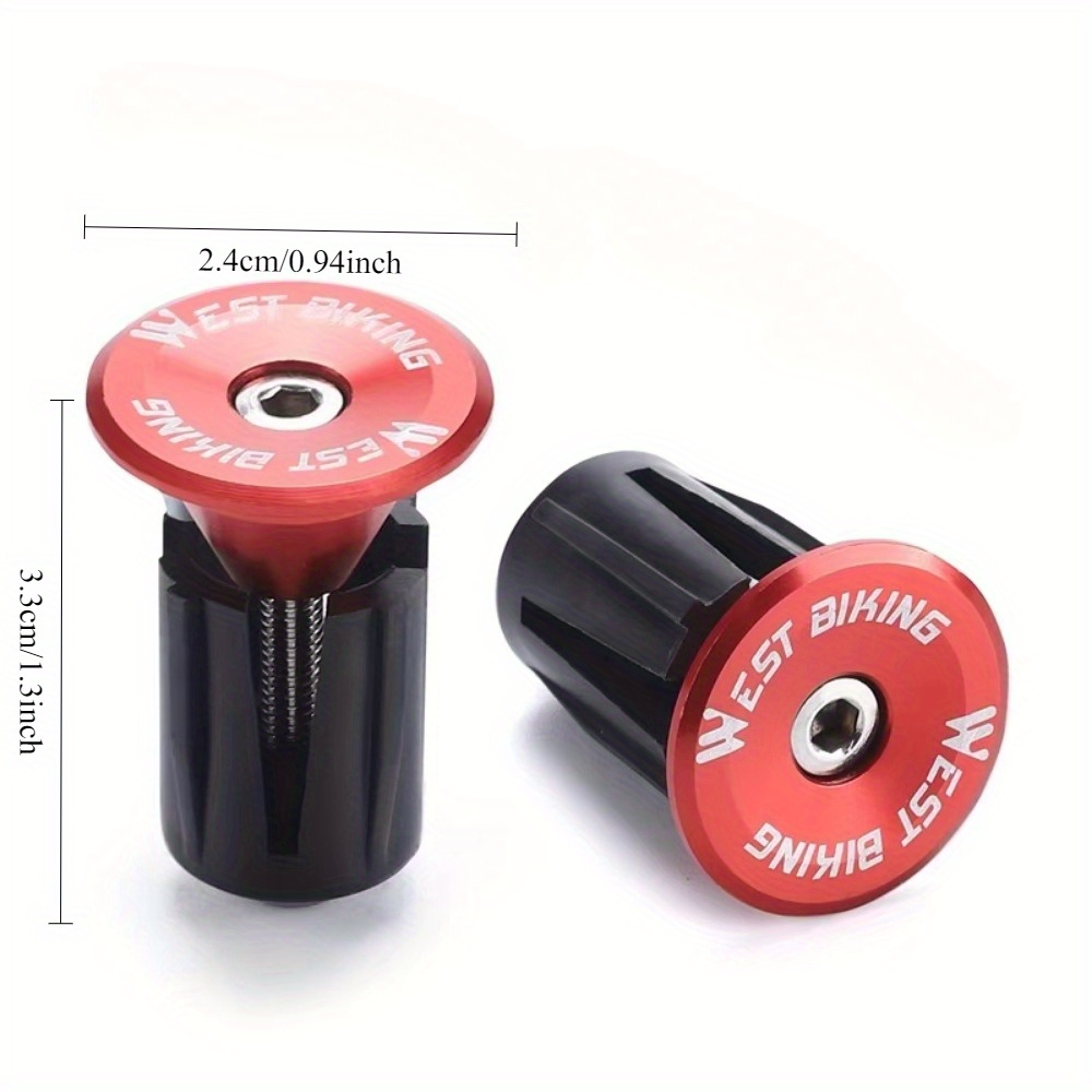 Bike Handlebar End Caps – 1 Pair | Aluminum Alloy, Lightweight & Corrosion Resistant | Fits Most Road & Mountain Bikes