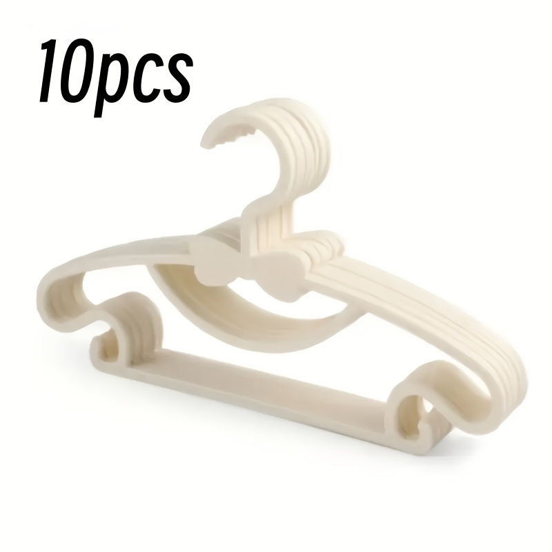TEMU 10-pack Practical Hanging Clothes Racks With Bows - Durable Plastic Expandable Utility Racks With - Gift, Utility Racks