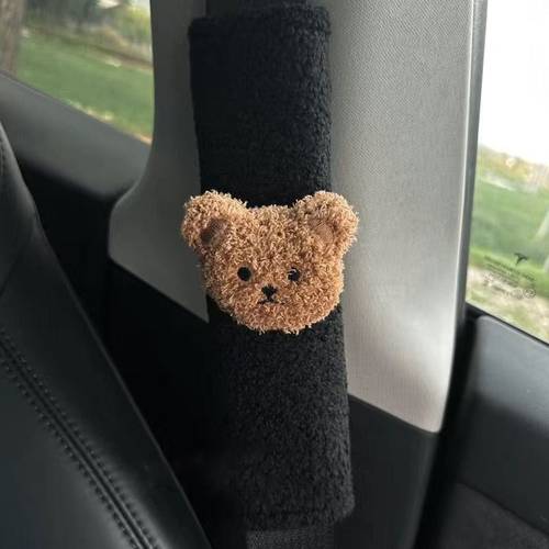 1pc car shaped safety belt safety belt cover cartoon belt protection cover comfortable plush shoulder strap safety belt shoulder protection cover high end and cute