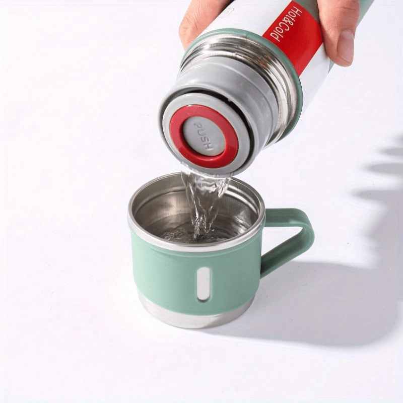 1 Set Thermal Mug 500ml/16.9oz Stainless Steel Insulated Cup with Lid - Portable Flask for Hot/Cold Drinks, Camping, Travel, & Tea, Sweat-Free Temperature Retention, Durable Outdoor Water Bottle