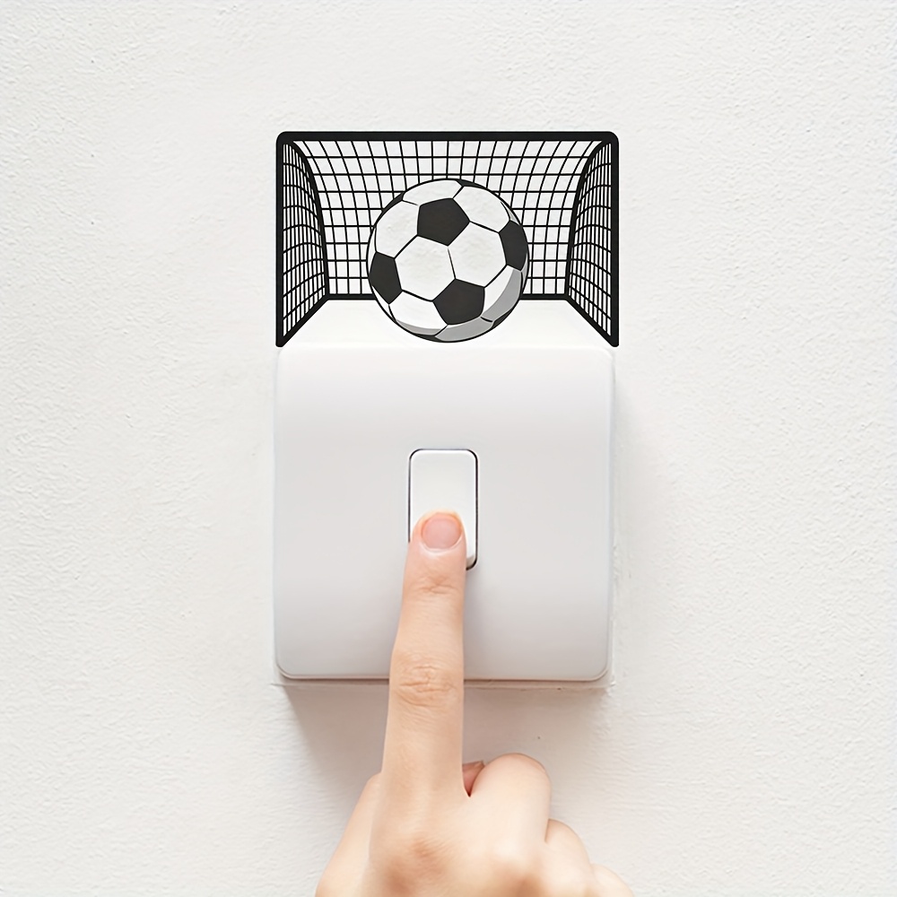 TEMU 1 pieza de pegatina para de fútbol, decoración de pared con temática deportiva, decoración del hogar, pegatina autoadhesiva removible, pegatina