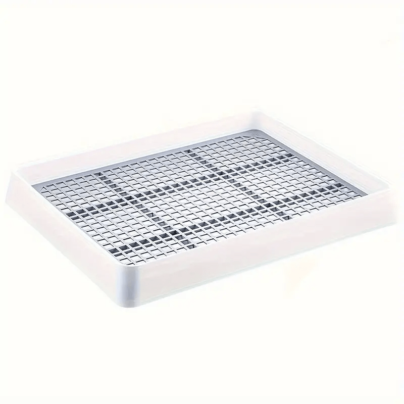 TEMU Large Rabbit Litter Box With Odor-proof Urine Tray - Heavy-duty Plastic Corner Pet Toilet For Indoor Rabbits & Small Animals - Easy-clean Cage