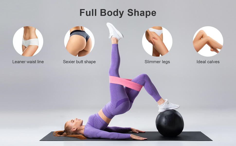 Unisex Sports Resistance Bands, 3pcs - Premium Elastic Yoga Straps for Squats, Leg and Hip Strength Training, Portable, Durable & Versatile, Beginner's Butt and Thigh Stretching Band, Pilates Elastics