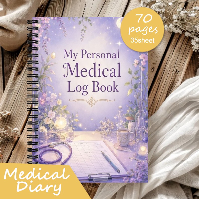 TEMU 1 pièce médical personnel : Carnet de suivi des antécédents médicaux, journal de santé pour les symptômes, médicaments, alimentaire, soins