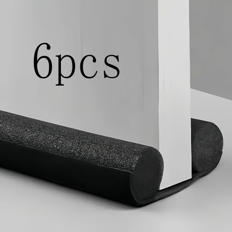 TEMU 6pcs Set Of Door Seals, Windproof Door Bottom, Windproof Windbreak Board, Adjustable Door Sweep, Door Seals, Kitchen Additions, Home Goods, Door