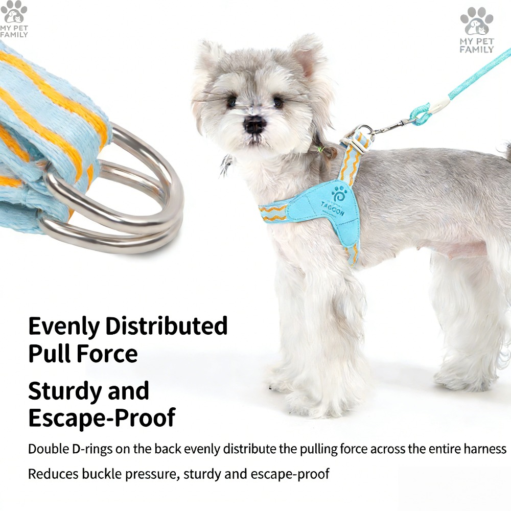 4pcs Anti-Pull Vest-Style Pet Harness Set