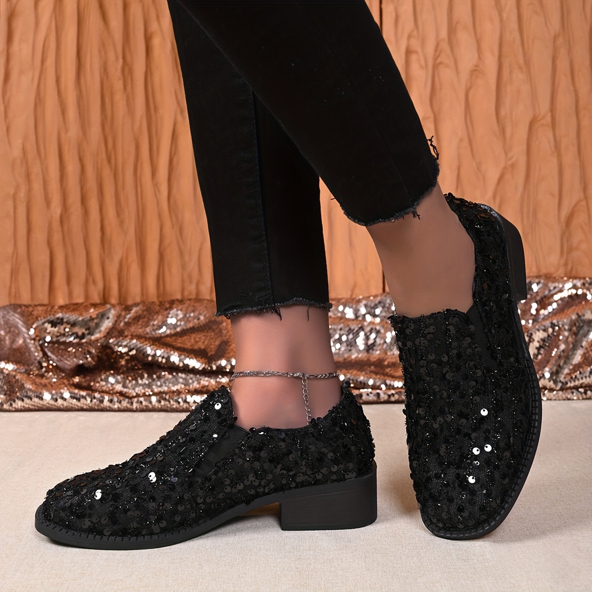 slim fit dress slacks Women's Sequin Glitter Heels Modern With Lace-up Dance Shoes  Dancing GaGa