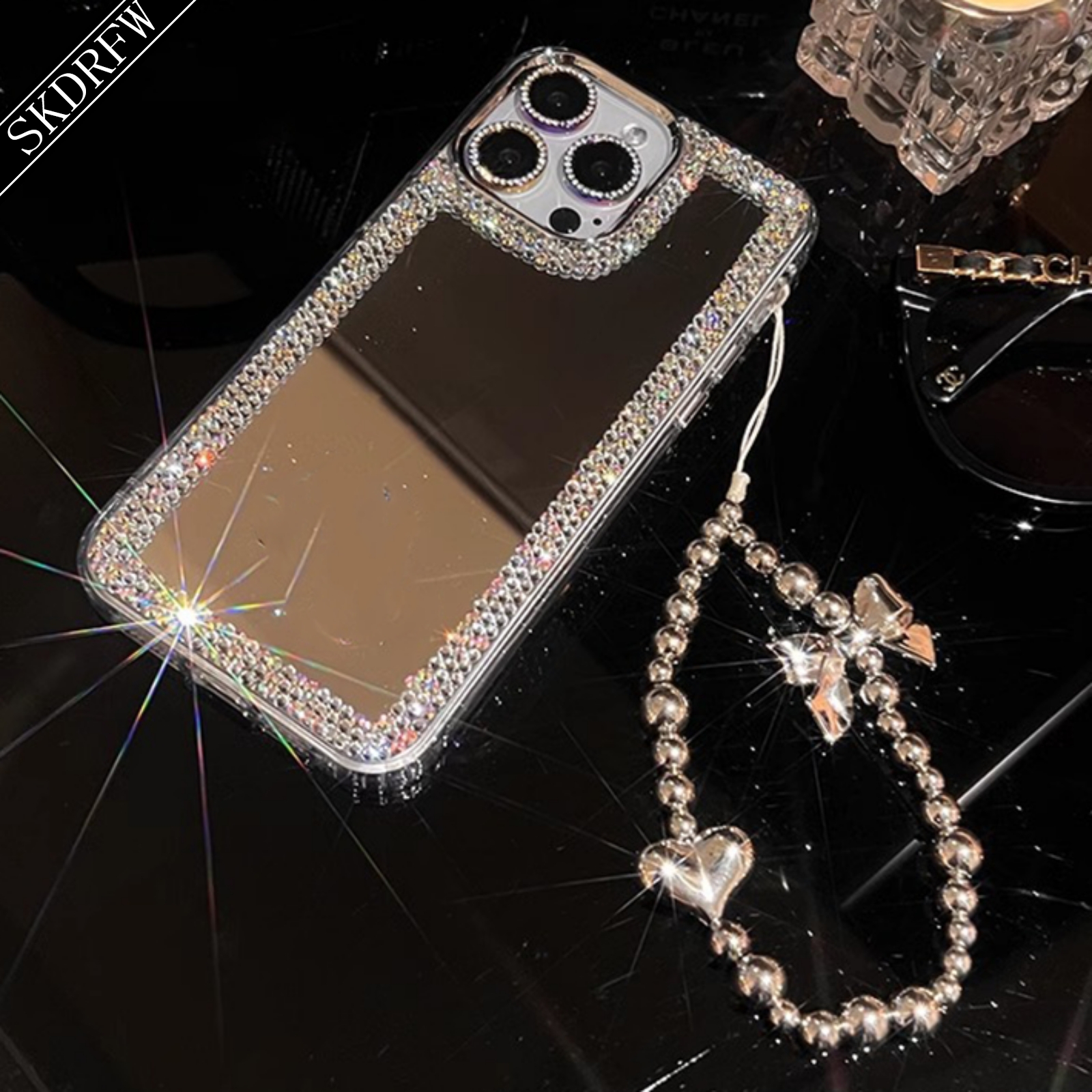 TEMU Rhinestone Lanyard Mobile Phone Case For Phones For Iphone 16 16pro 16plus 16promax 15 15pro 15plus 15promax 14 14pro 14plus 14promax 13 13pro