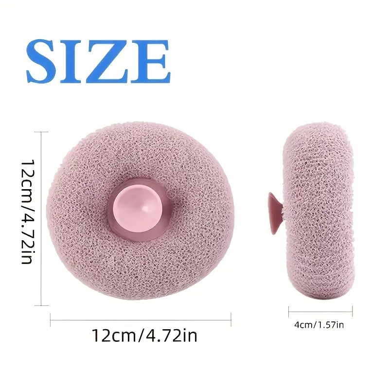 Exfoliating Shower Brush with Suction Cups- Massage Bath Ball Sponge, Suitable for Both Men And Women, Wall-Mounted Loofah, Random Colors.