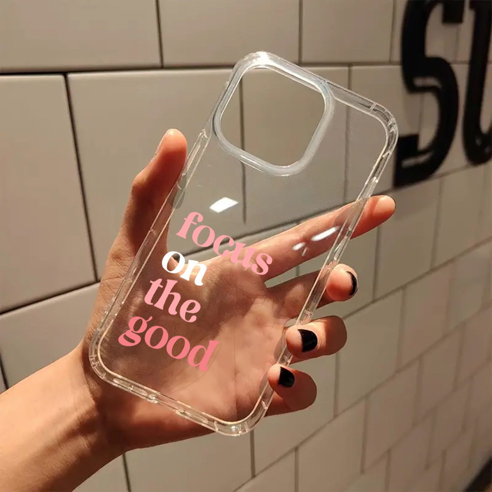 Phone Case - Clear Phone Case With Message, Designed For For Iphone, Perfect As An Inspirational Gift For Women And Girls