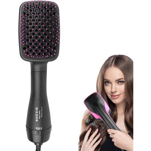 portable hair straightener brush 3 in 1 hot air brush styler with negative rapid wet dry use anti comb dryer in valentines day gift 110v power supply