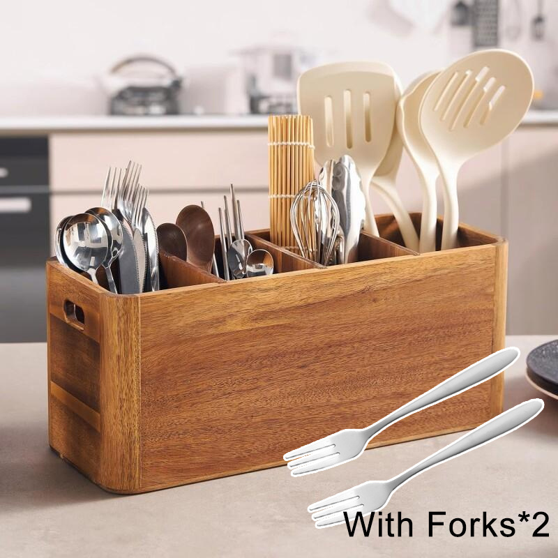 wood utensil holder sold on Temu United States