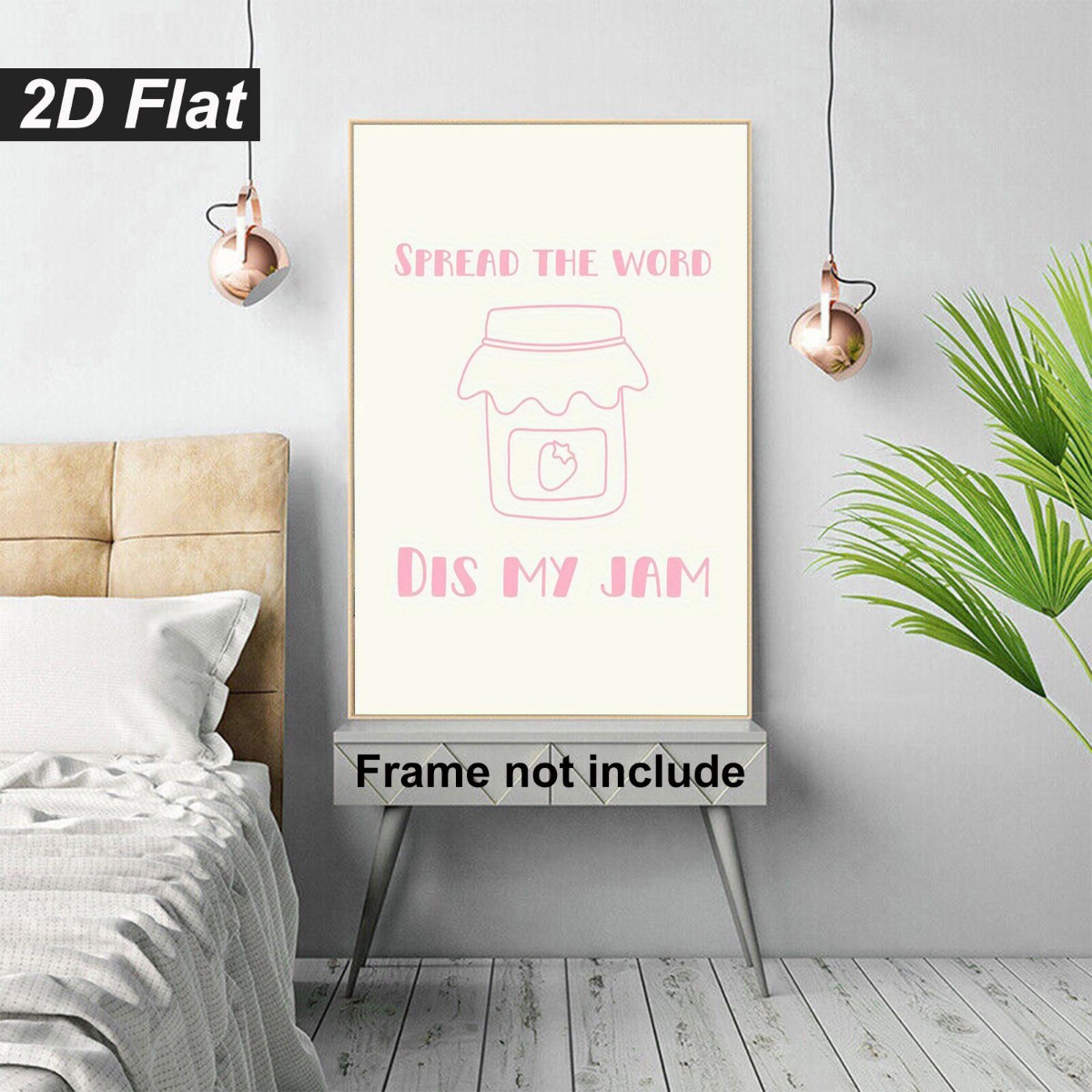 item picture 2d flat 1pc canvas canvas painting multiple design styles   dis my jam text with   suitable for   places such as rooms and offices   festivals