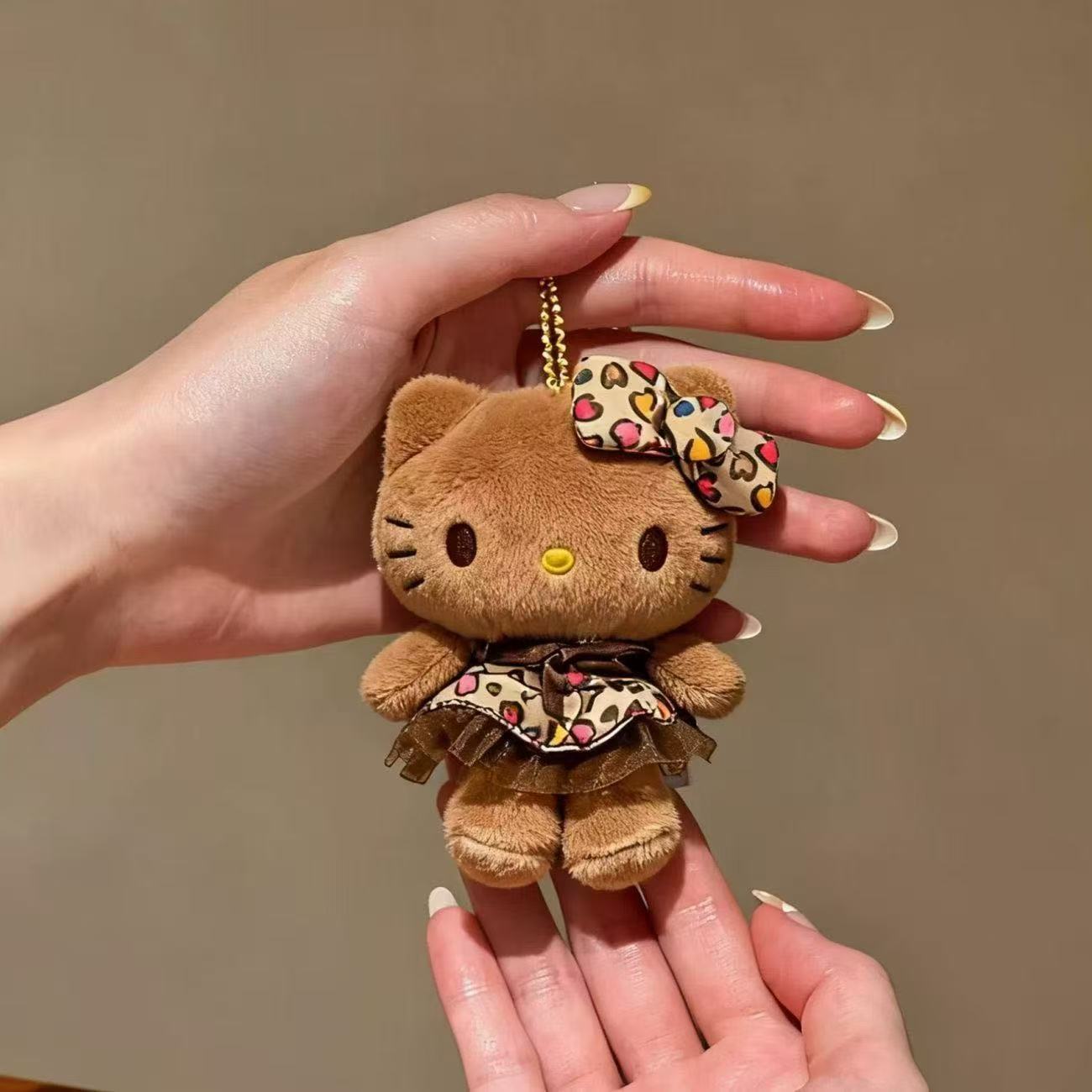 TEMU 1pc Kitten Pendant, Decorated With Cartoon Leopard Print, Backpack Keychain Accessory, A Birthday Gift For A Friend