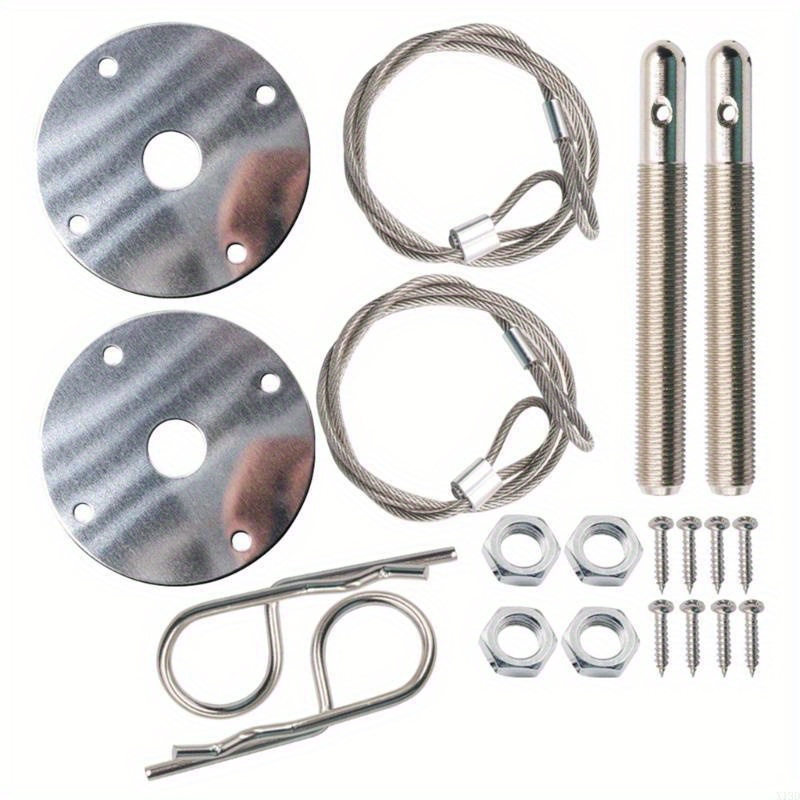 TEMU Versatile Engine Hood Lock With A Convenient Pull Cable, Designed For Durability And Adjustable For Car Modifications