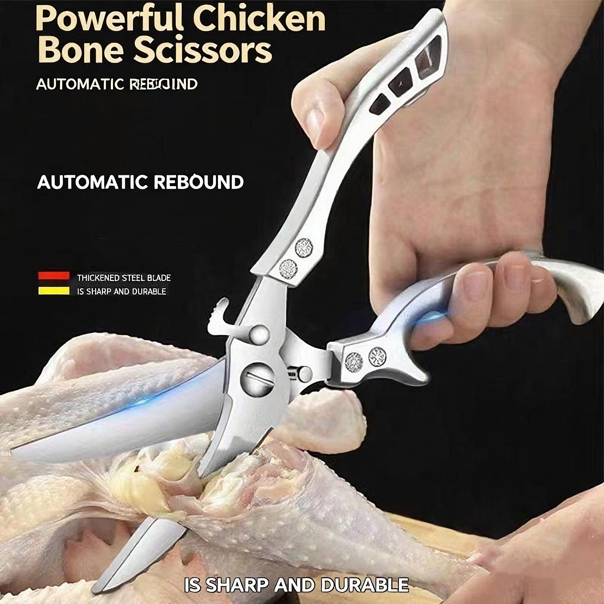 7pcs Kitchen Chef Knife Set; High Quality Chef's Knife; High Hardness Quality Steel Blade, Sharp and Durable; Essential Knives for Home Kitchen/dining; Meat Slicer Knife; Vegetable Knife; Fruit Knife; Butcher Knife; Chicken Deboning Scissors.