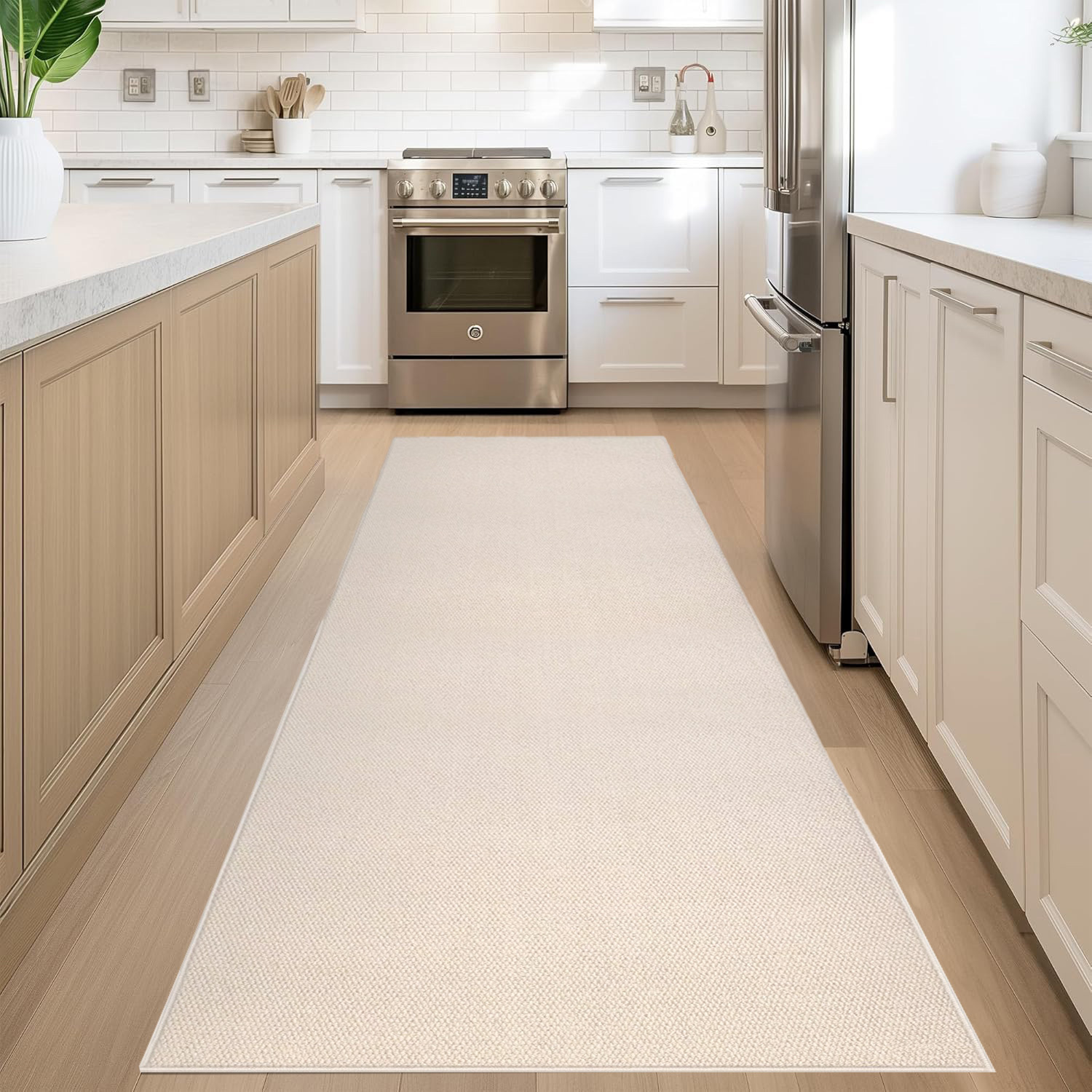 TEMU 1pc, Woven Rug, Elongated Rug, Sisal-like Elongated Rug, Nordic Style Washable Sisal Doormat, Rv Indoor Mat, Tent Mat, Doormat, Hallway Runner,