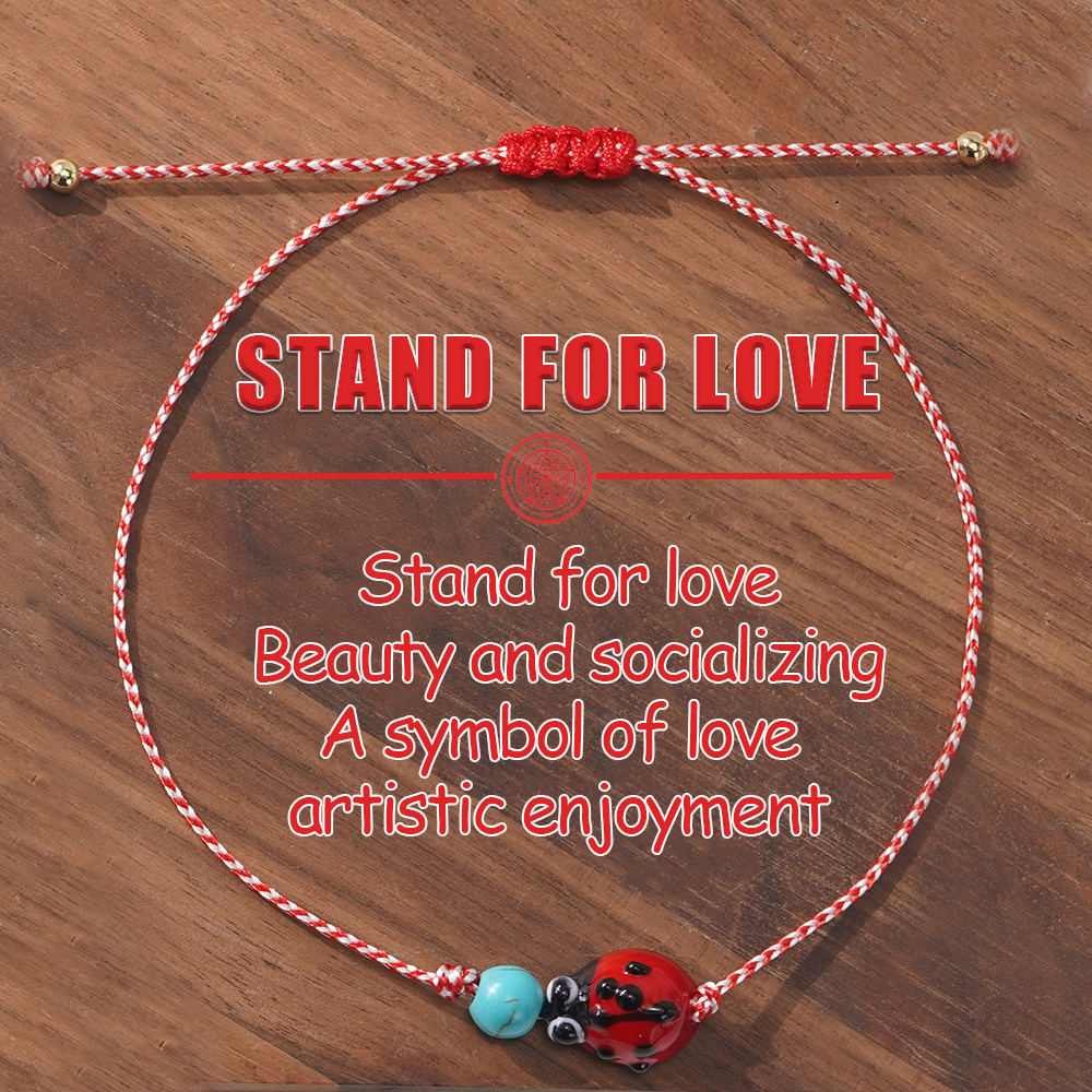 Image of A Stylish And Minimalist Handmade Turquoise And White Rope Bracelet - Stand For Love, Beauty And Socializing, A , Artistic - The Perfect Jewelry For Men And Women