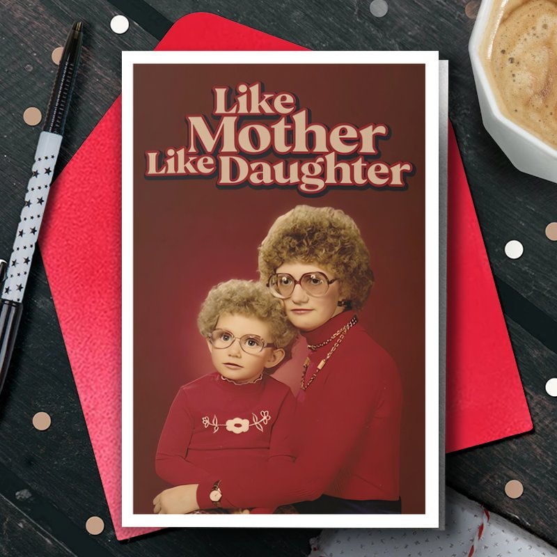TEMU 1pc Humorous Retro Mother's Day Card, Unique All-occasion Birthday Thank You Gift, For Or Daughters To Give To Mothers, Mother's Day Gift For