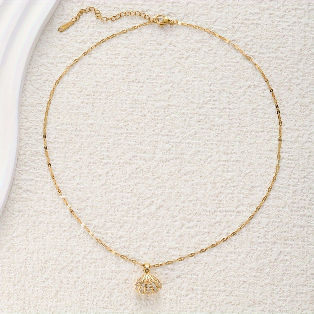 Elegant Shell Pendant Necklace for Women, Adjustable