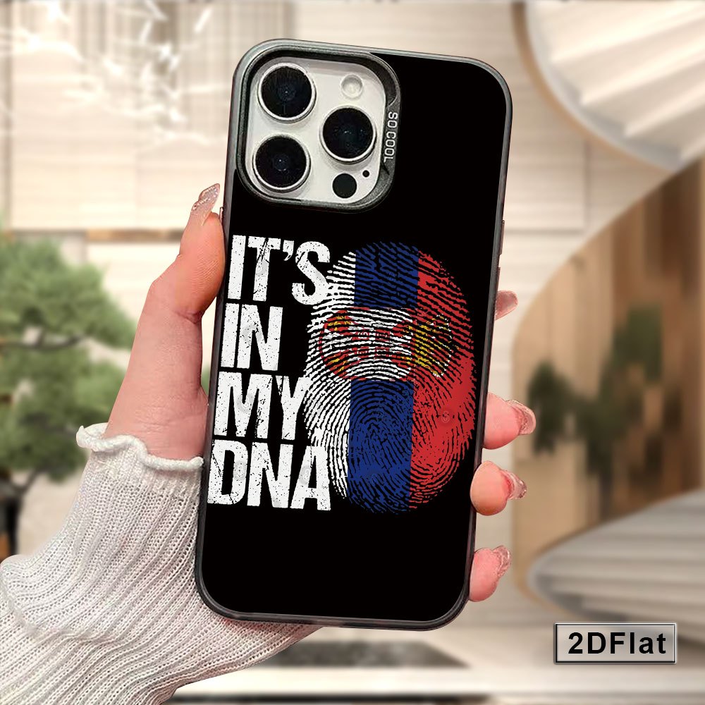 Etui za telefon - Nov 2D ploski etui za telefon z odtisom DNA, vrhunsko občutje, velika luknja, odporen na padce, nedrseč etui za telefon za