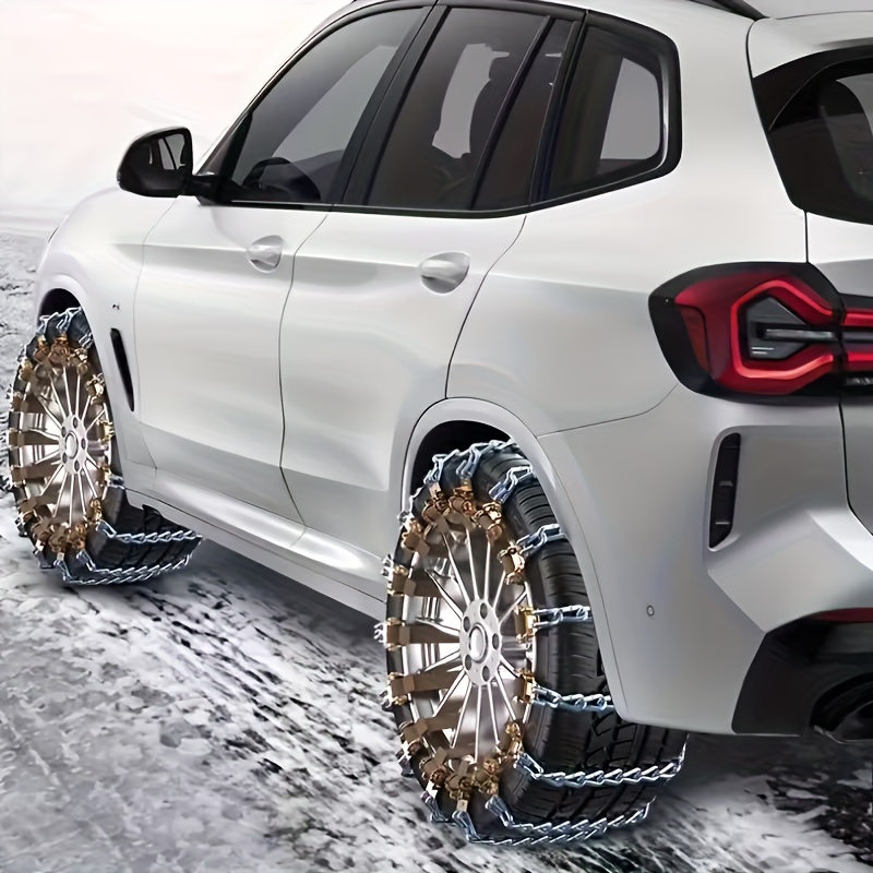 10pcs winter and off road vehicle anti slip chains   applicable steel material reusable     traction for snowy and   terrains essential for emergency rescue and multi terrain driving Product details 2