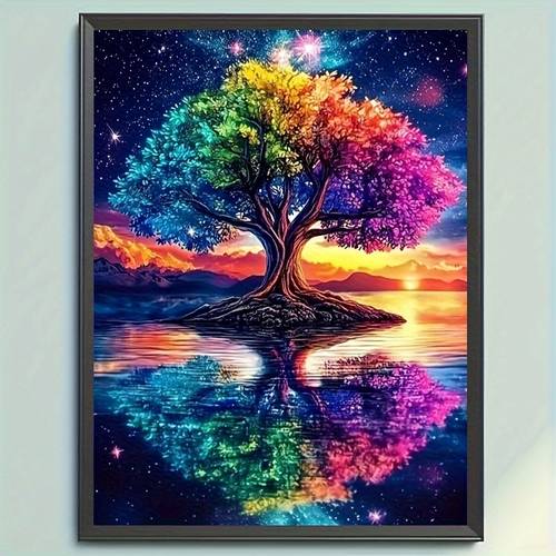 30 40 8 15 75in diamond painting kit diy 5d tree of life bedroom office living room decor frameless art gift