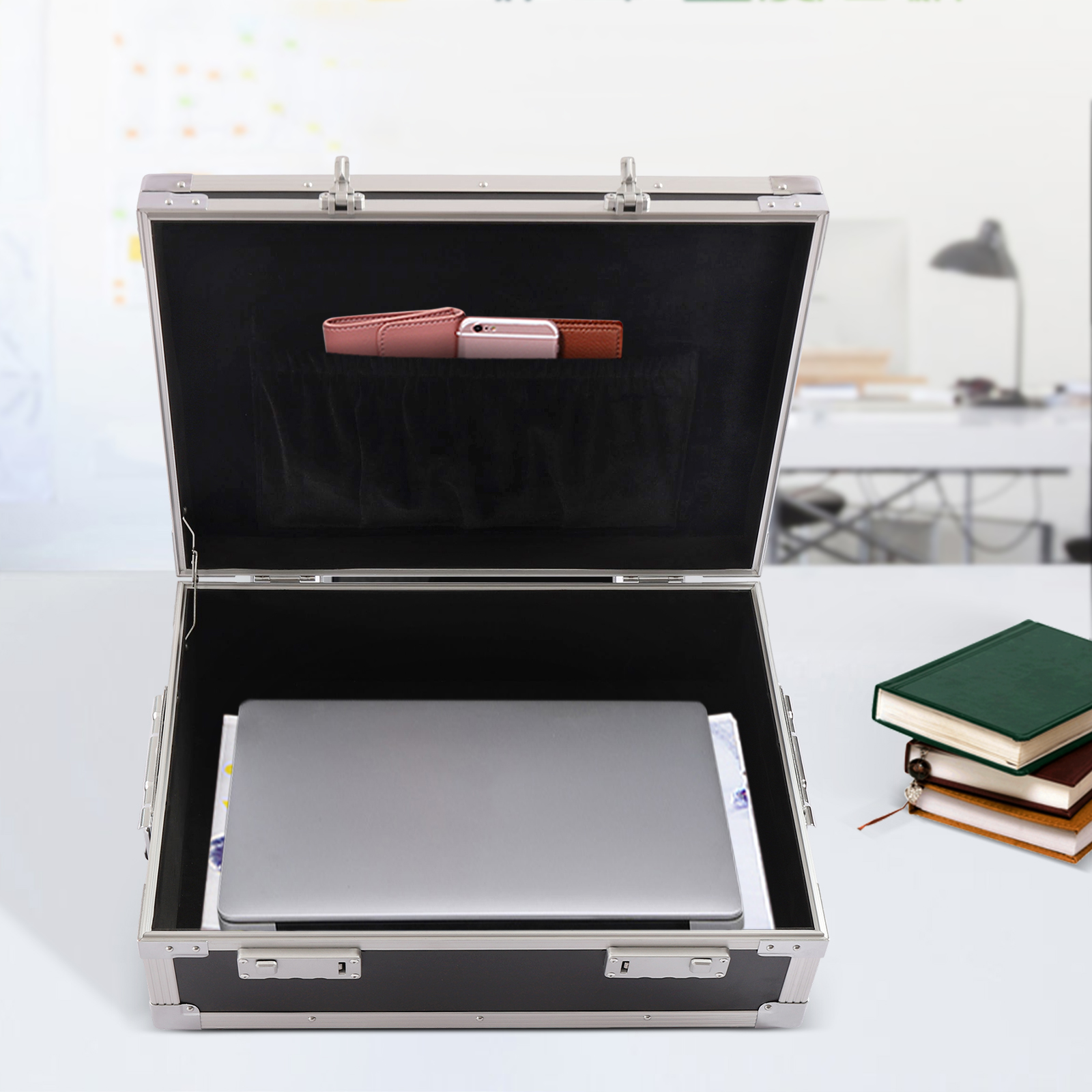 zenostore 18x13x6 inch lockable aluminum hardside storage - Temu