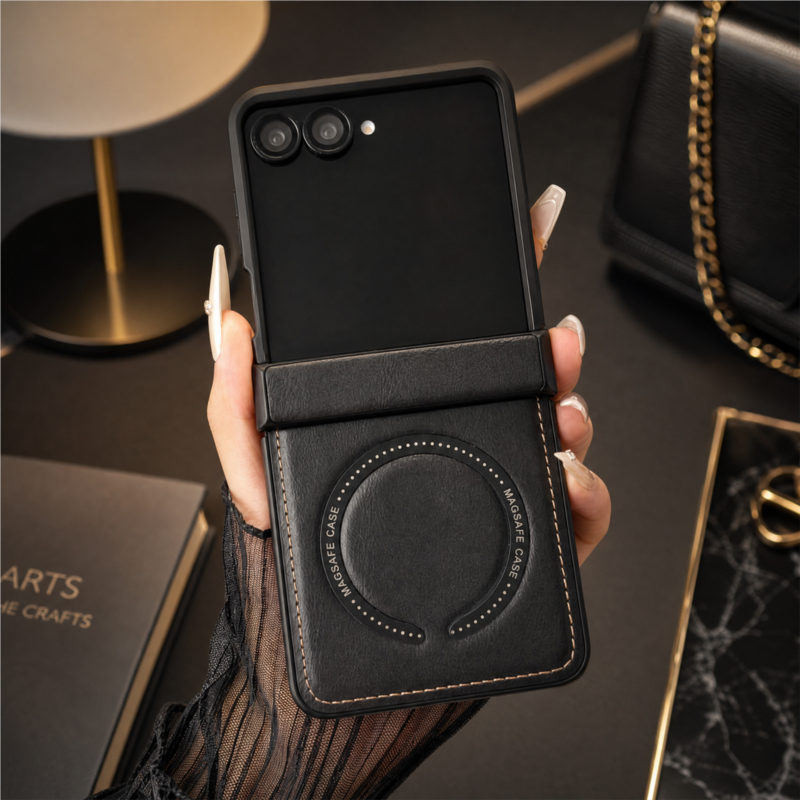 TEMU Phone Case: Pattern Magnetic Case For Galaxy Z Flip 8, Minimalist Folding Phone Cover