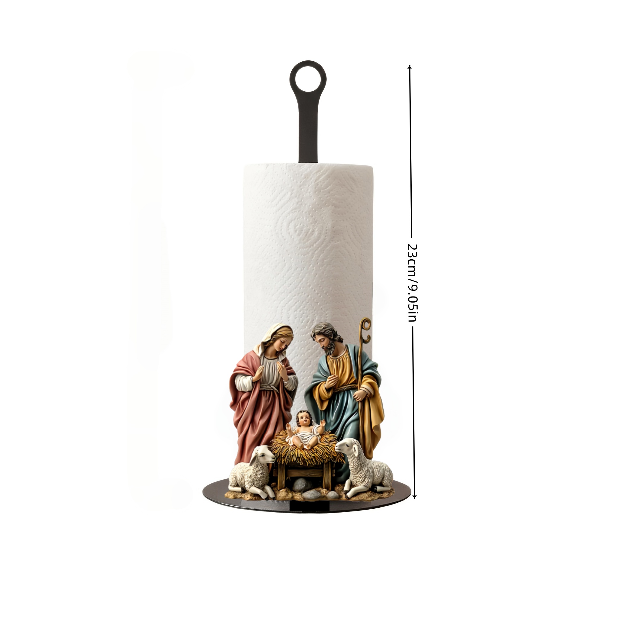 TEMU Porta pañuelos de cocina vertical con navideña 2D de estilo bohemio en acrílico, decoración de acrílico de calidad, con , , Jesús y pastores,