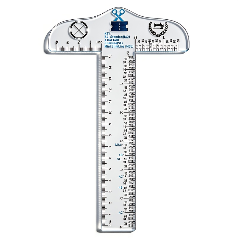TEMU 7.87-inch Transparent Acrylic , Easy Alignment For Handcrafting, Essential Keeping Fabric And Paper Straight, Drawing And Tracing Lines