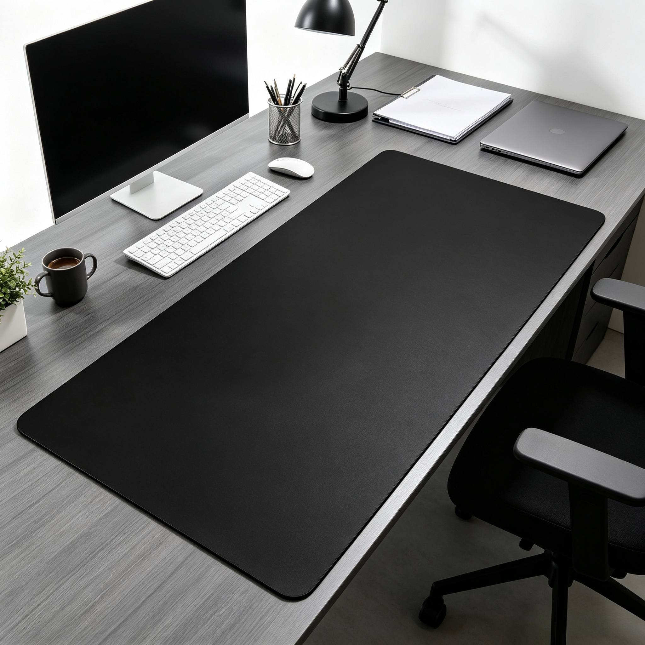TEMU Xxl Solid Color Extra Large Mouse Pad, Made Of Micro Woven Fabric And Natural Rubber. Reinforced Stitched Edges With Rubber Anti Slip Base.