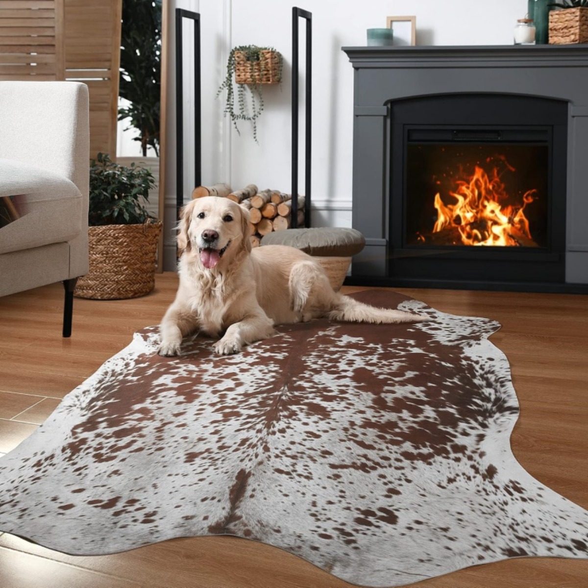 1 alfombra de cuero de vaca, decoración navideña,   navidad, alfombra irregular   de lujo, decoración   y elegante para el hogar, adecuada para  , dormitorio, comedor, cocina, pasillo, lavandería, alfombra para   de jardín  