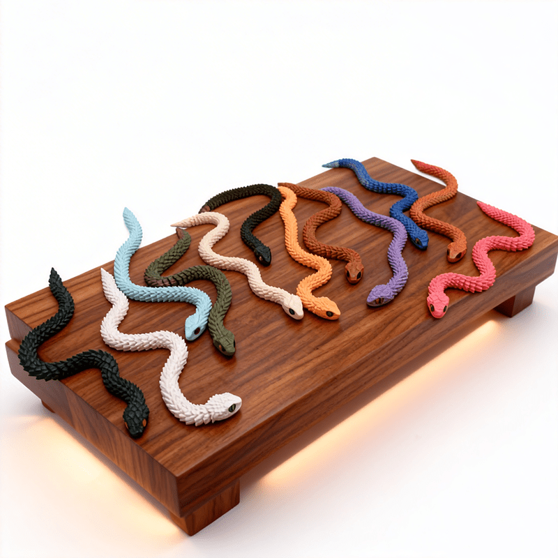 TEMU Ensemble de 6 serpents articulés pour accessoires de photographie, accessoires d' animaux, couleurs aléatoires, articulations flexibles pour