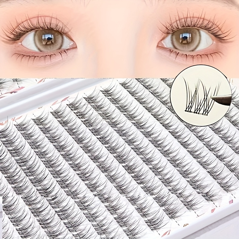 384 clusters fishtail diy eyelashes soft light reusable cluster lashes for natural look easy to apply long lasting details 1