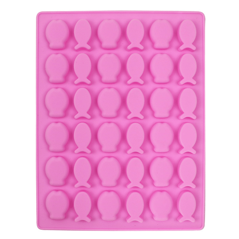 Cake Silicone Mold 36 Small Fish Silicone Chocolate Mold Scented Candle Mold Baking Mold, For Cake Decoration, Candy, Chocolate, Scented Soap