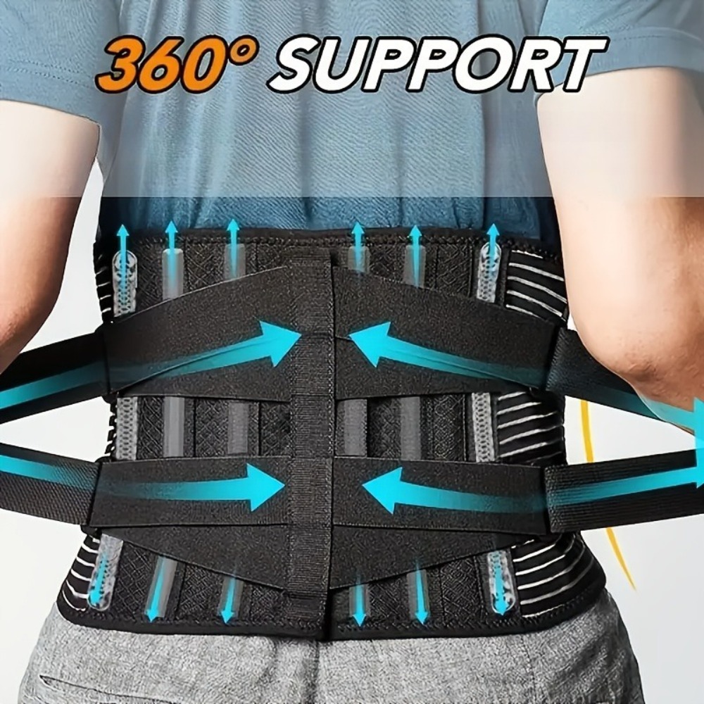 3d adjustable lumbar support back brace with straps and posture heavy duty belt for lower back with back support straps stabilization grade for men and women daily use gym ideal for and outdoor holiday gifts Product details 1