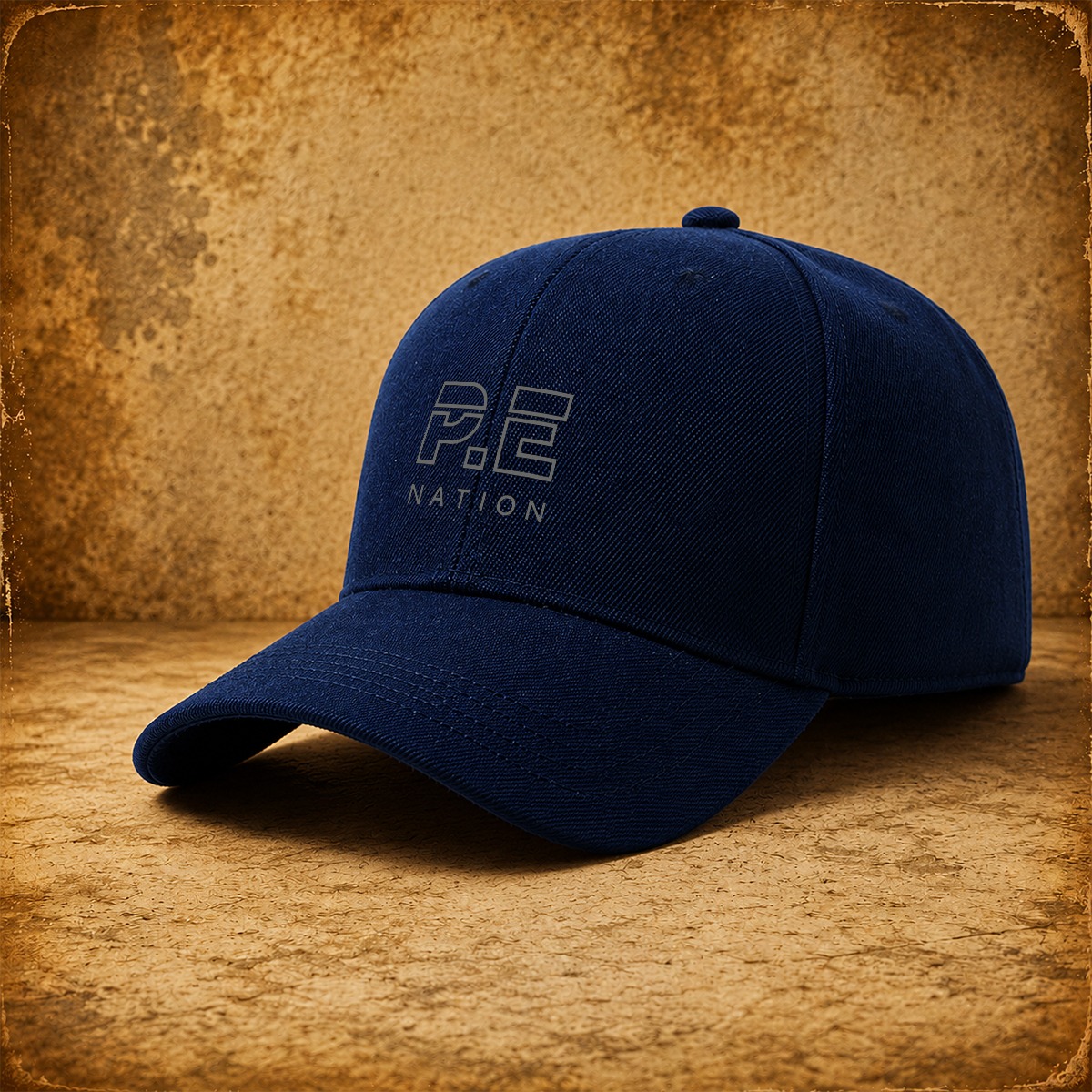 TEMU 1pc P E Nation Minimalist Line Art Print Baseball Adjustable Casual Sports Dad Hat Neutral Tone Streetwear Headwear