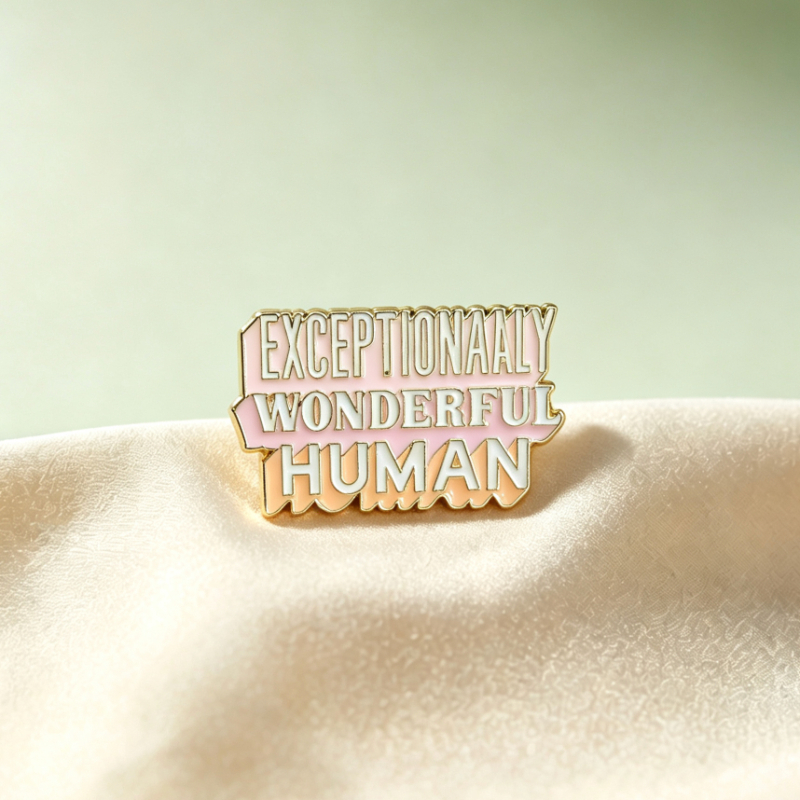 TEMU Positive Affirmation Quote Enamel Pin, Inspirational Motivational Text Alloy Lapel Badge For Jacket Backpack Hat, Mental Health Small Jewelry