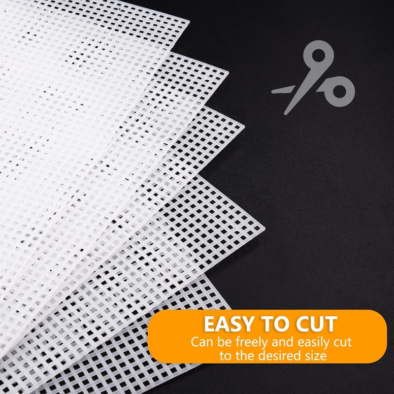 2pcs Plastic Mesh Canvas Sheets for Embroidery Crafting