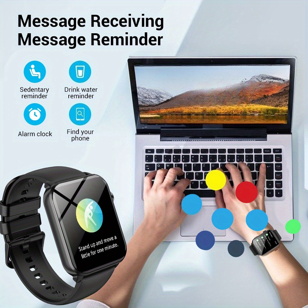 IOWODO Montre Connectée Homme Femme, Suivi Activité et Fitness avec Lampe Torche, Analyse du Sommeil, Fonction Vocale IA, Appel Sans Fil, Réception de Messages, Grand Écran Tactile HD 1.91 pouces, Plus de 100 Modes d'Exercice, Batterie Grande Capacité 350mAh