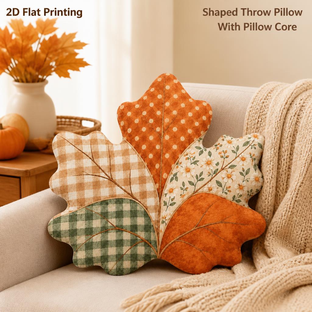TEMU Autumn 2d Flat Printing Shaped Stuffed Throw Pillow, Perfect For Sofa Bedroom Living Room Decor For Office And Car, Throw Pillow Gift, 2d Flat