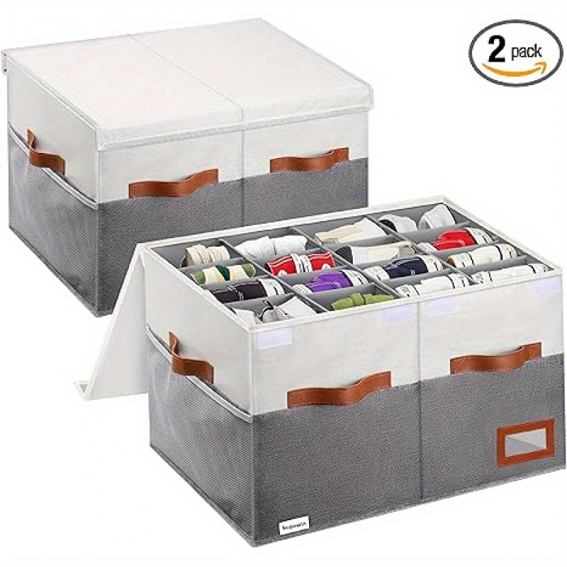 shoe organizer closet foldable shoe storage bins lid Temu