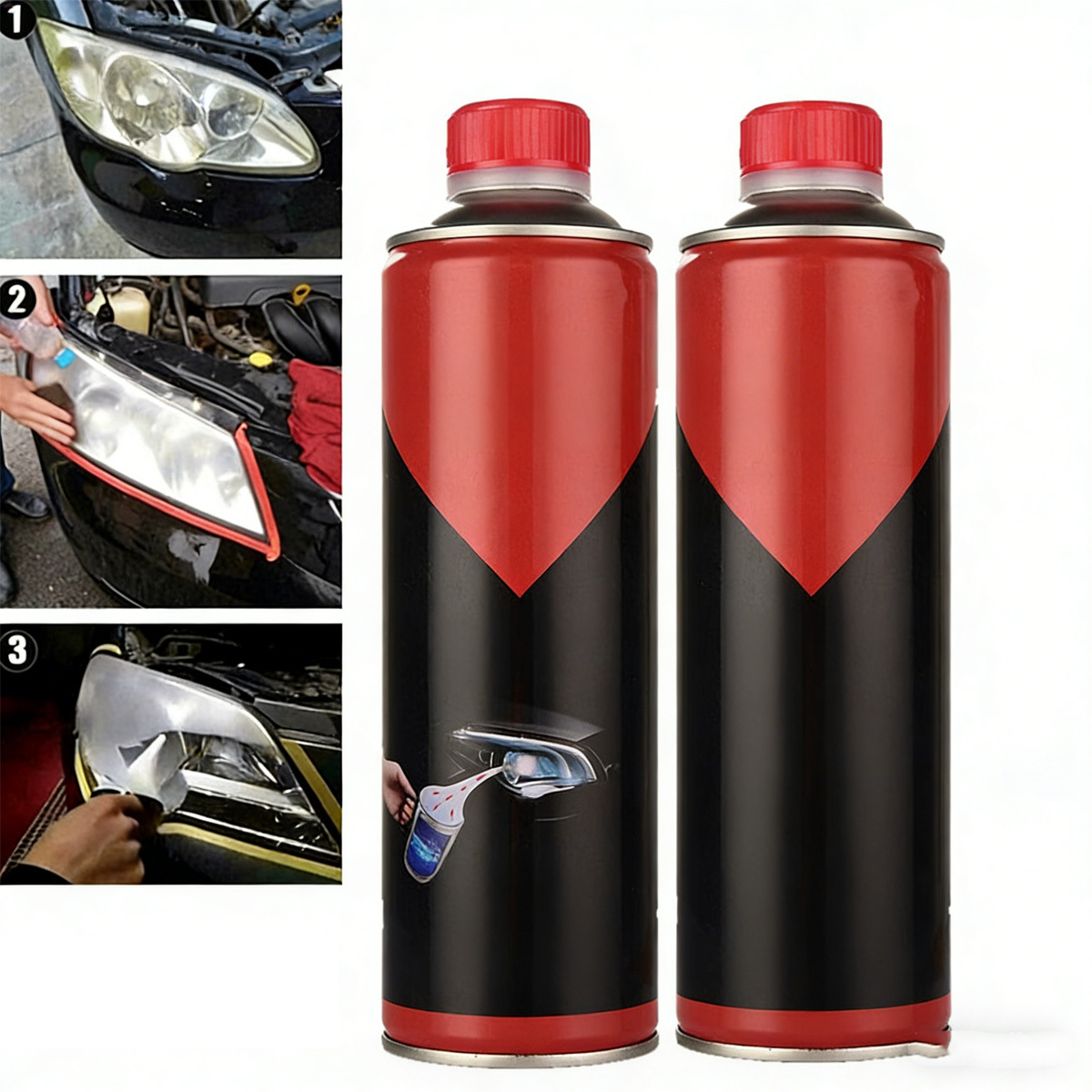 Image of 2pcs Headlight Coating Liquid 800g Headlight Heating Fogging Refurbishment