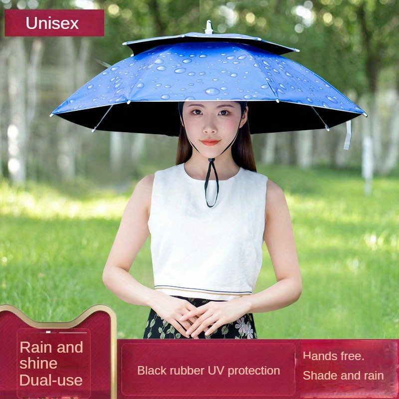 

1pc Unisex Adult Hat , 27.17" Portable Folding And Sun Cap -free , Uv- Pvc ,