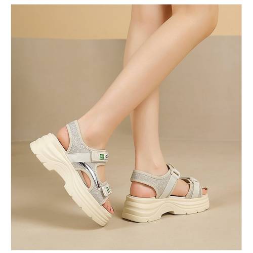 chaussures de plage dété pour femmes, style décontracté et athlétique, semelle épaisse, confortables et antidérapantes, chaussures décontractées à jambes courtes, de , et 970-1, chaussures pour femmes