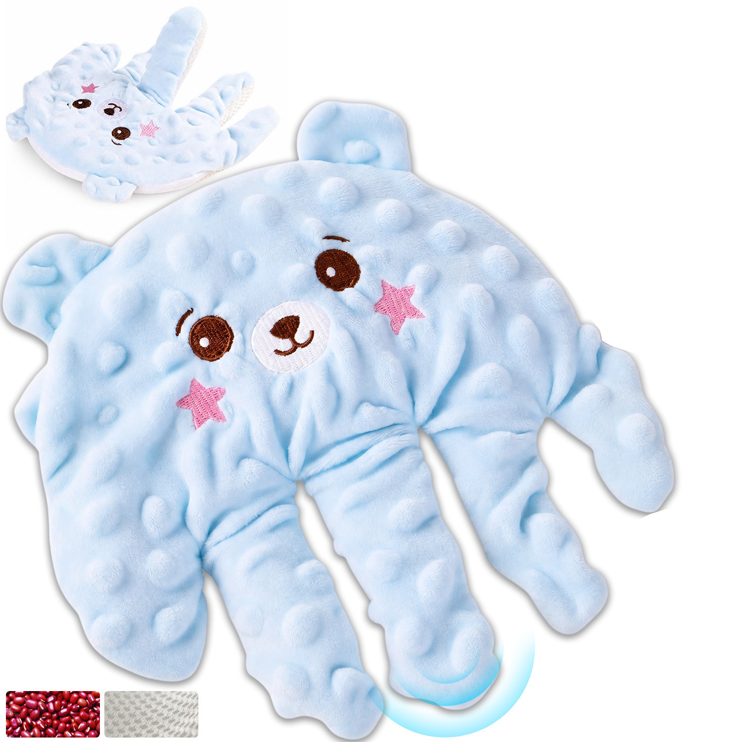 TEMU Cuscinetto a Forma di Palma con Orsetto - Delicato per un , Letto e Arredo a Tema Orso, Lavabile a per Comodino, per, Calore