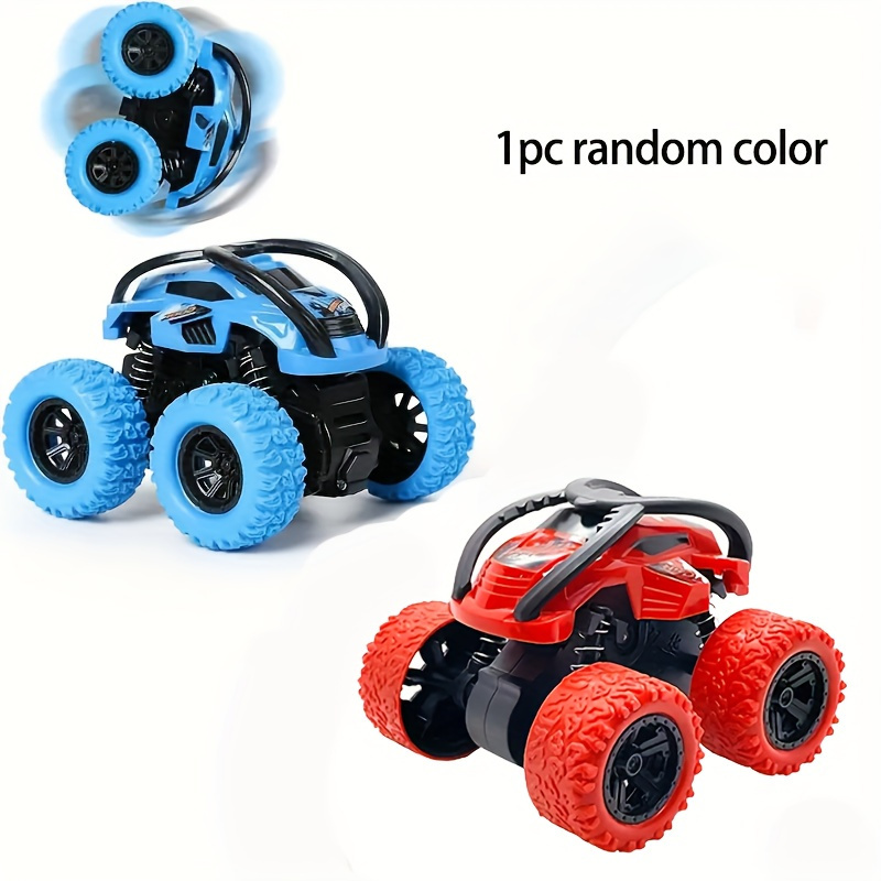 Image of 1pc Monster Truck Toy Mixed Color, Manual Operation, No Batteries Required, Plastic Material, No Feathers, For Boys And Girls Aged 3+, Perfect For Easter, Christmas Gift Random Color
