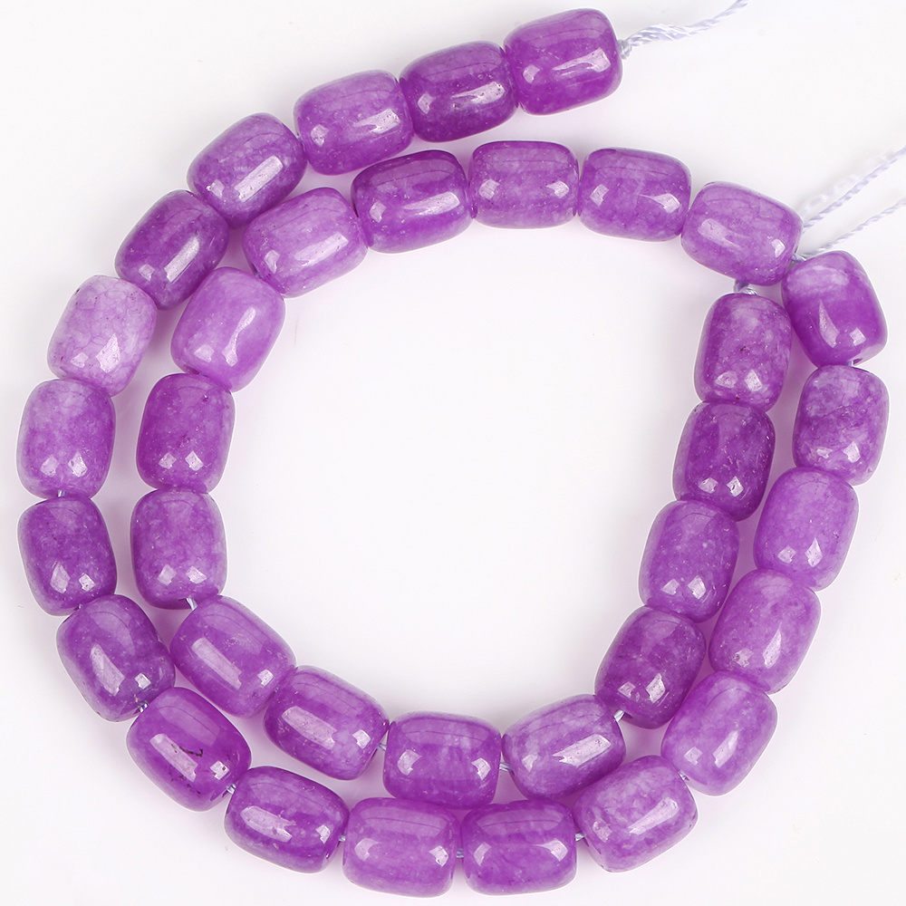 TEMU 34pcs Pietre Preziose di Naturale - Perline Cilindriche 8x12mm, Perline di Naturale per Creazione di Gioielli Fai da Te, per Bracciali, Collane,