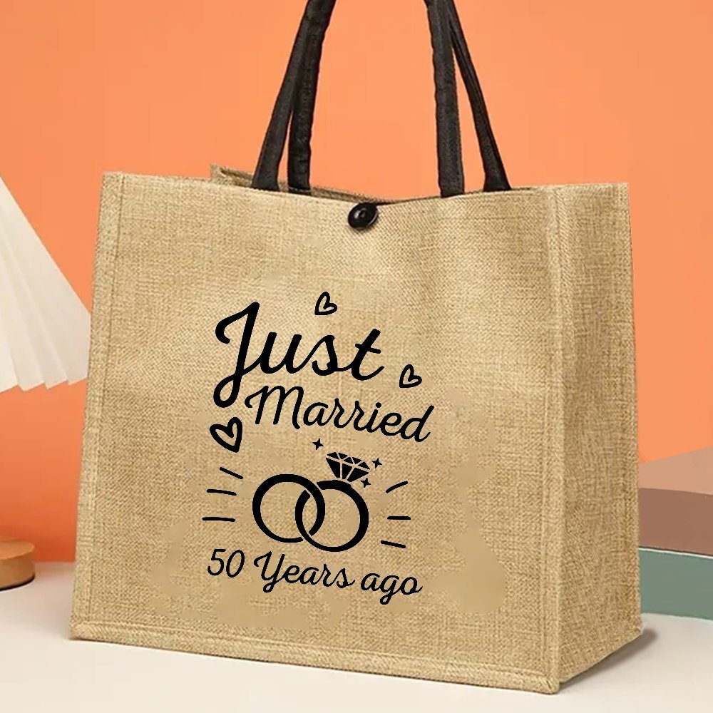 TEMU 1pc Tote Bag - " Married Ago" , Large Handbag For , For , , &